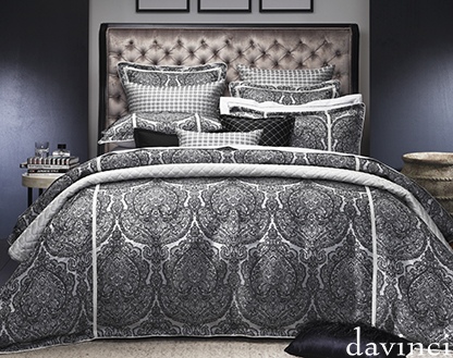 Davinci Medici Black Auz Super King Duvet Cover SE