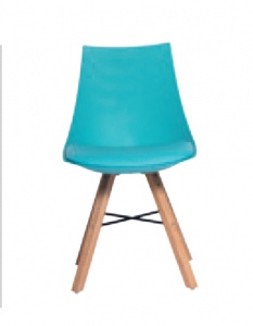 Nordiska Blue Dining Chair Solid Oak Legs