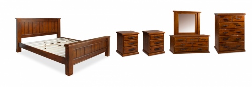 Albury 5Pc Suite Queen Slat 2Xbc 1Xtb 1Xdr 1Xqnsl