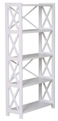 Brixton White 5 Shelf Bookcase 800X1605Mm