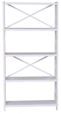 Brixton White 5 Shelf Bookcase 800X1605Mm